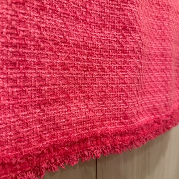 Alice + Olivia pink tweed mini skirt with frayed hem. Size:0 - Picture 4 of 7